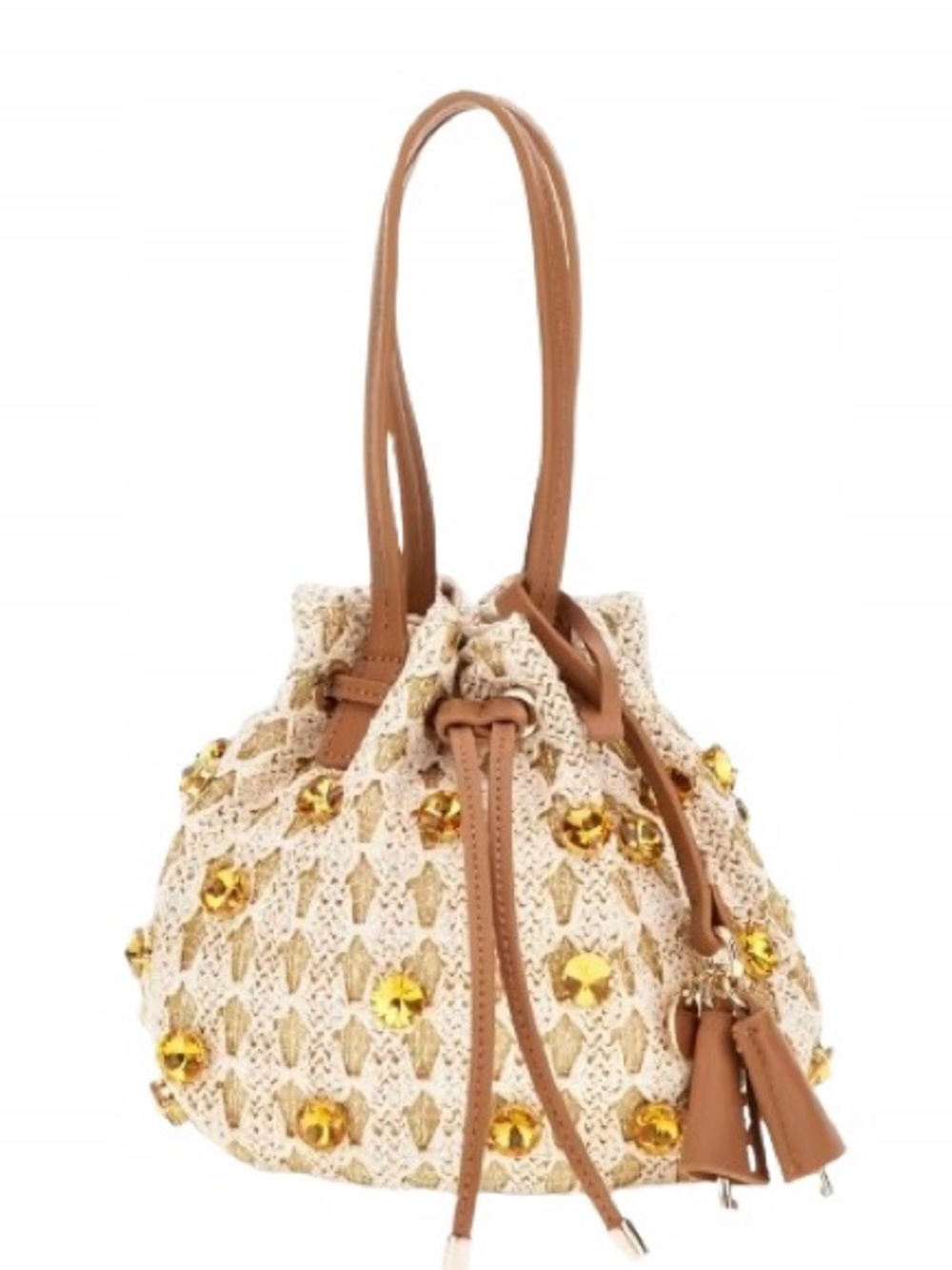 GUESS Tan and Gold Mini Bag